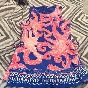 Lilly Pulitzer Blue and Pink Patterned Romper